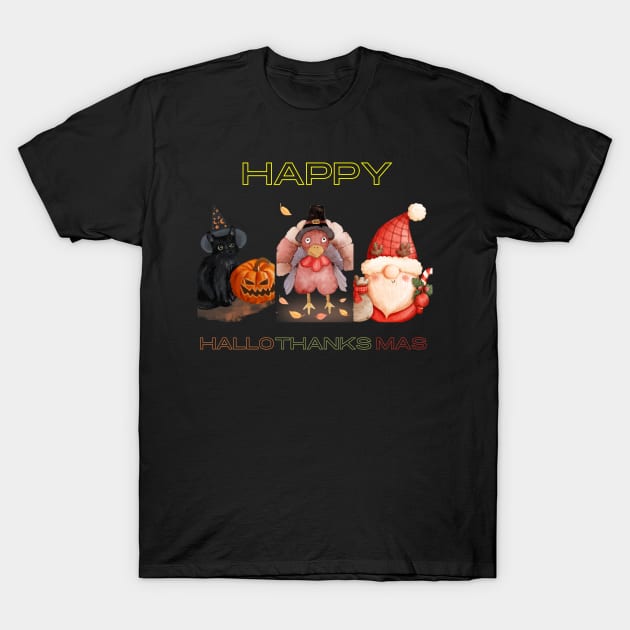 Happy hallothanksmas T-Shirt by Nanouche